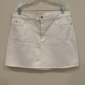7 For All Mankind White Denim Mini Skirt (NWT)